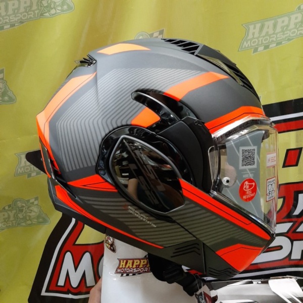 Unik perkakas Helm Modular LS2 FF900 VALIANT II REVO MATT TITANIUM FLUO Or Murah