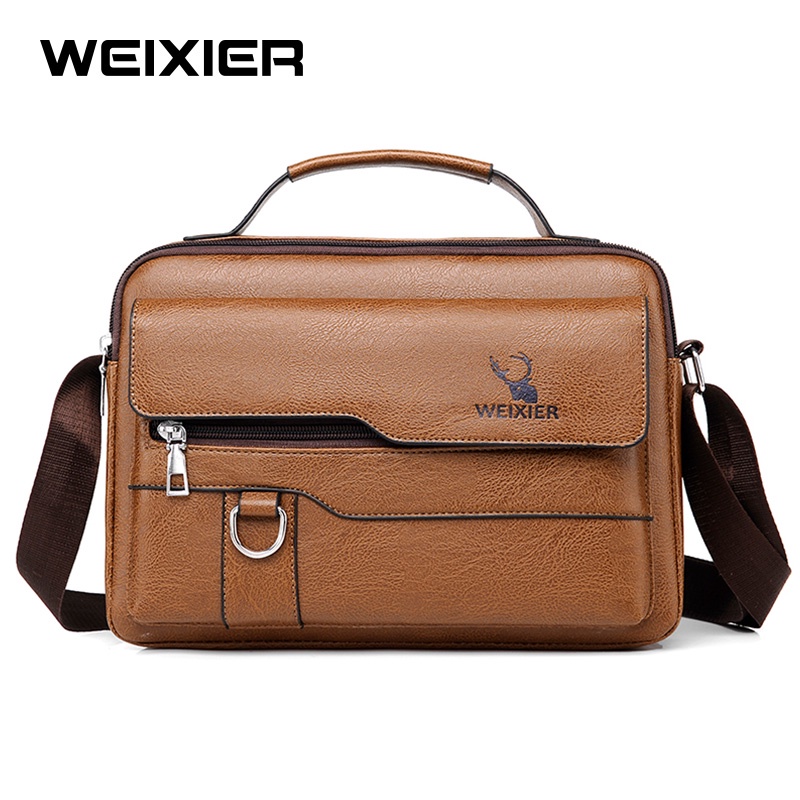 WEIXIER D255 Tas Selempang Pria Kulit Sling Bag Anti Air WK-SBY