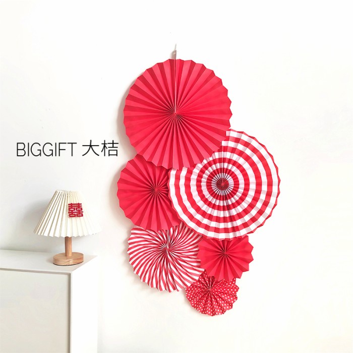 Dekorasi Pesta Paper Fan Set 6 Dekorasi Party Set Merah Putih Hiasan Agustus Natal Ornament Natal Termurah Harga Grosir Termurah