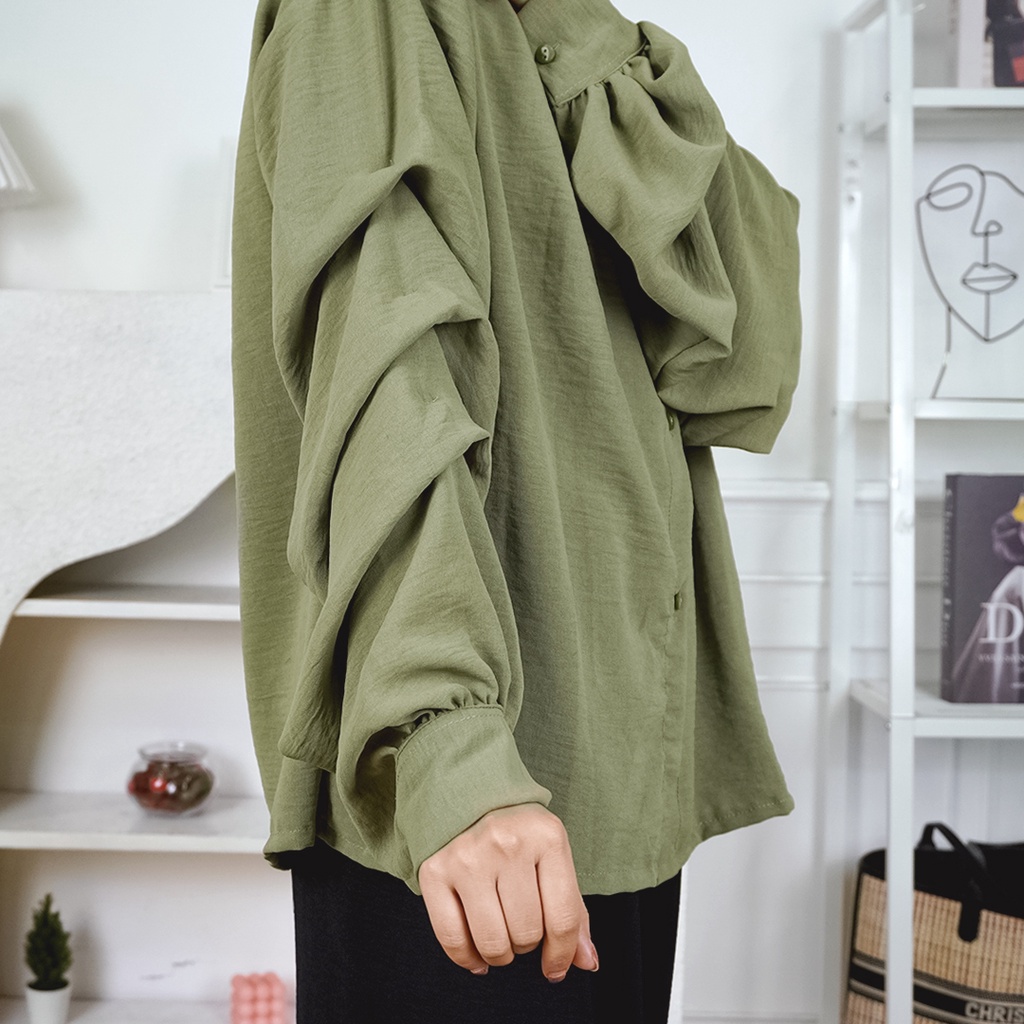 AFI - MC - ⭐️ PREMIUM AIRFLOW CRINCLE ⭐️ Devana Blouse CRINCLE
