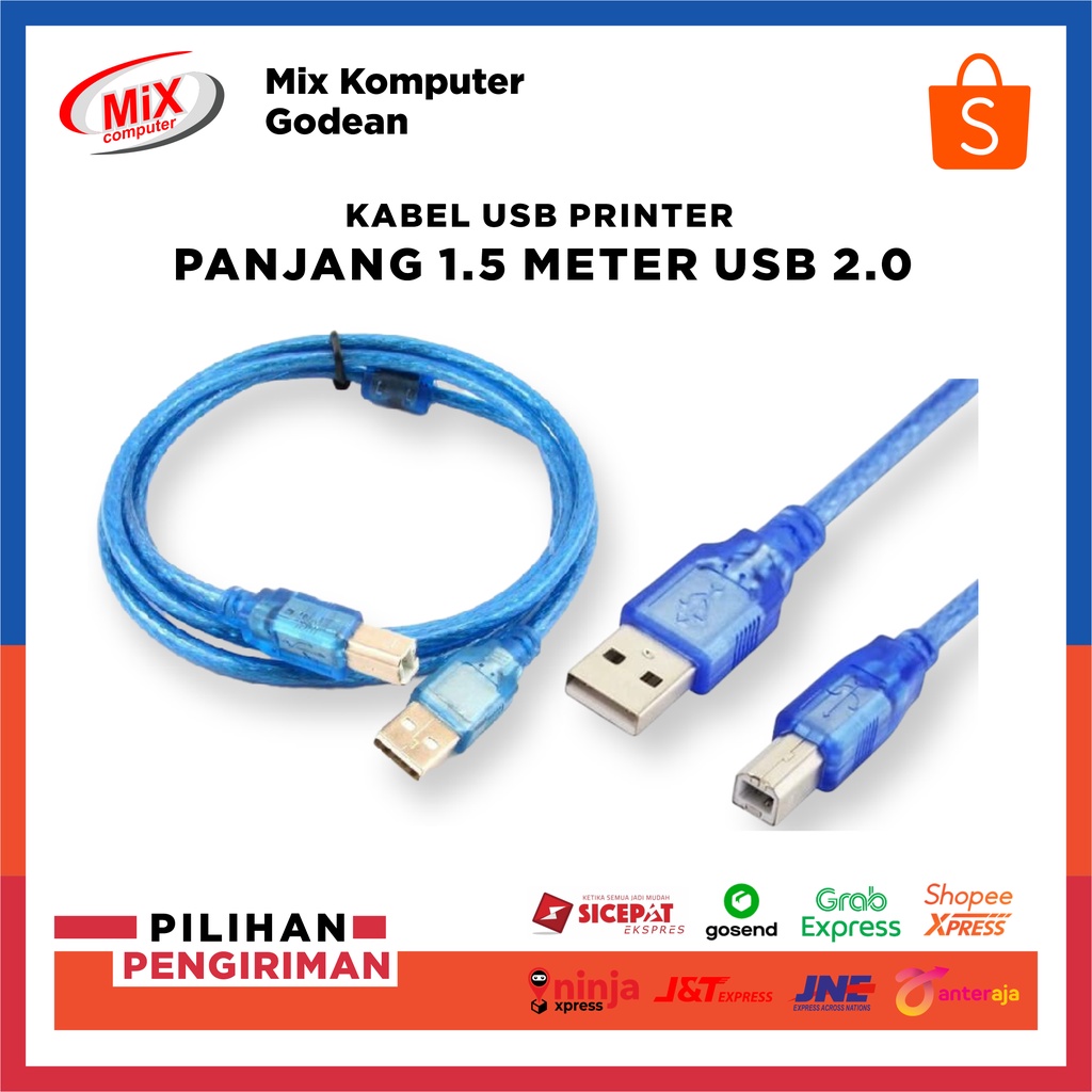 Kabel USB Printer Panjang 1.5 Meter