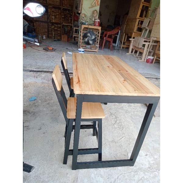 meja makan set +2kursi sender