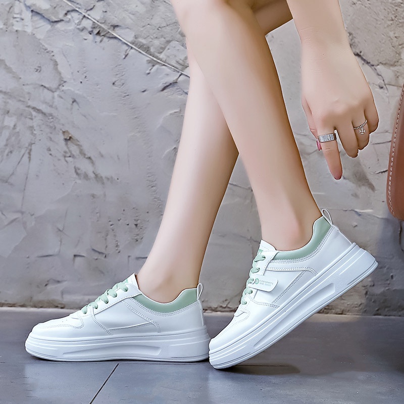 [DUNIA FASHION] Sepatu Sneakers Wanita Putih Casual ala Korea Import DF 608