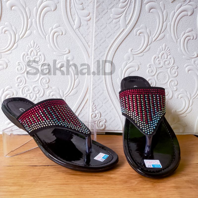 [Diskon] Sandal Wanita Calbi trepes/Teplek Flat