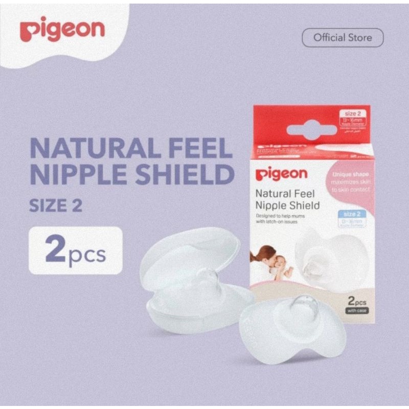 Pigeon Natural Feel Nipple Shield Isi 2 Pcs- Pelindung Puting Menyusui