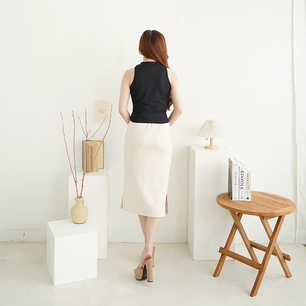 Korean Basic Crop Tank Top Halter Baju Atasan Wanita Top 207