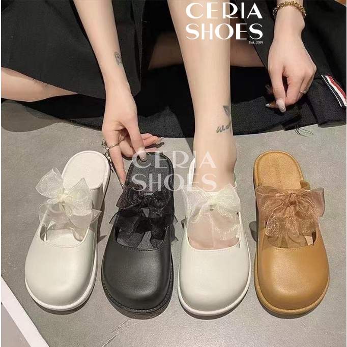 PVC Sandal Slop Wanita Pita Bahan Rubber Import Elastis Karet Halus Model Slip On Casual