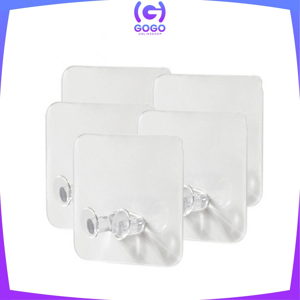 GOGO-C124 Gantungan Tempel Hook Magic Sticky Plug Hook Gantungan Dinding Kamar Mandi Gantungan Baju