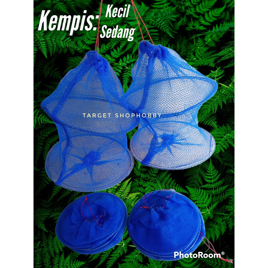 KEPIS KOJA TEMPAT IKAN KECIL WADER BAHAN POLINET BIRU 15.CM