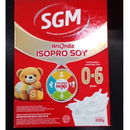 SUSU SGM SOYA USIA 0-6 BULAN 200GR