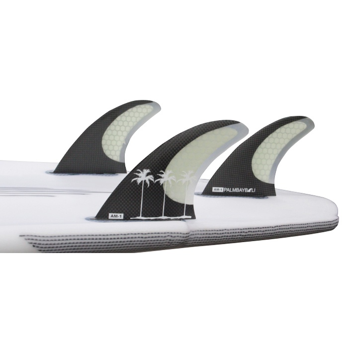 Palmbaybali CARBON Fins (Thruster Fins - 3set Fins - AMfins) Fcs2 fins - Futures Fins