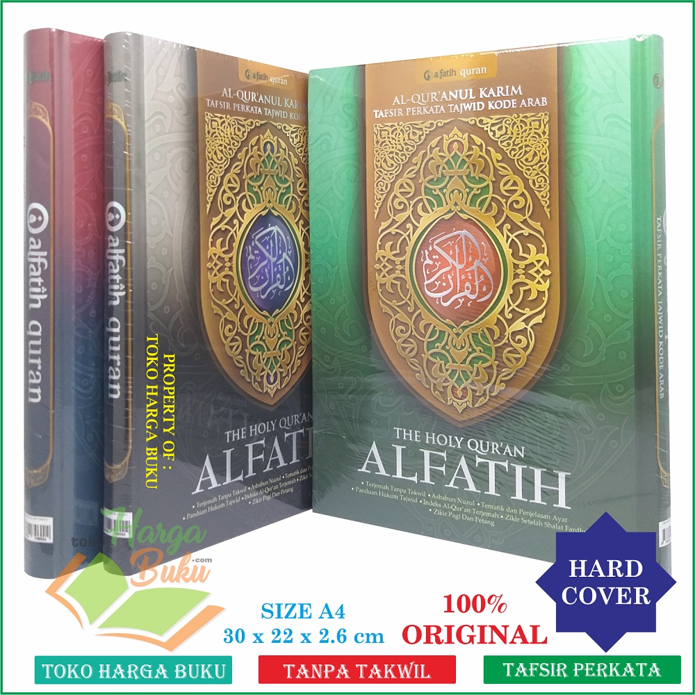 Foto Al-Quran Al-Fatih A4 HC TERJEMAH Tajwid Waqaf Ibtida Ukuran BESAR The Holy Quran Alfatih - Alfatih Quran