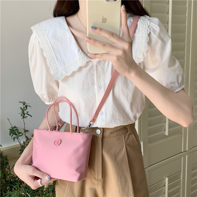 Suhao Niche Korea minitmute Quanxiulin mini nilon mini portabel tas keranjang komuter all-match tote bag