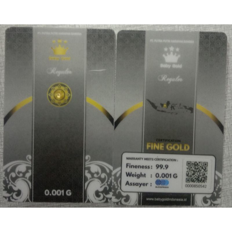 BABY GOLD 0.001 GRAM LOGAM MULIA EMAS ASLI 24 KARAT DIJAMIN ASLI ORI