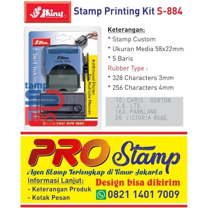 

Produk Unggulan Stempel Shiny S-884(Set) Stempel Bongkar Pasang Limited