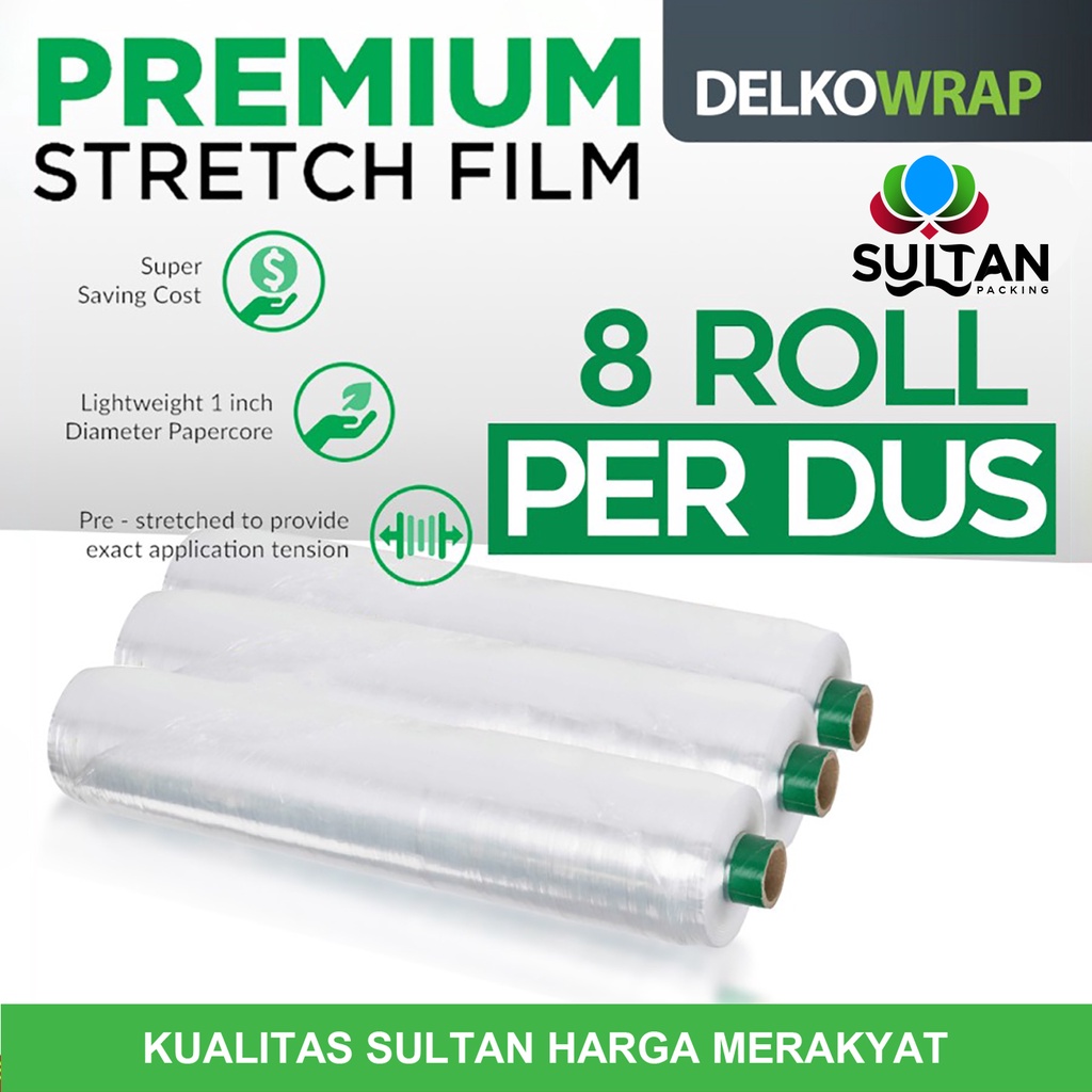 

Plastik Wrap Stretch Film Premium Plastik Wrapping Delkowrap DUS/CARGO