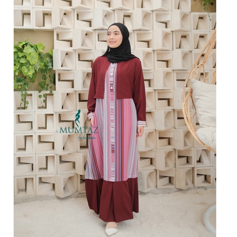 Gamis amora amoora yuki korean style Itycrepe sovia reyna ori mumtaz semiwoll mix itycrepe square diy estetik model