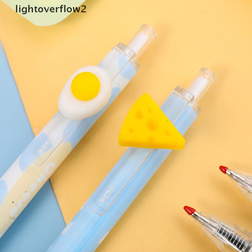 (lightoverflow2) 6pcs / set Pulpen Gel Tinta Biru Bisa Dihapus Untuk Sekolah / Kantor