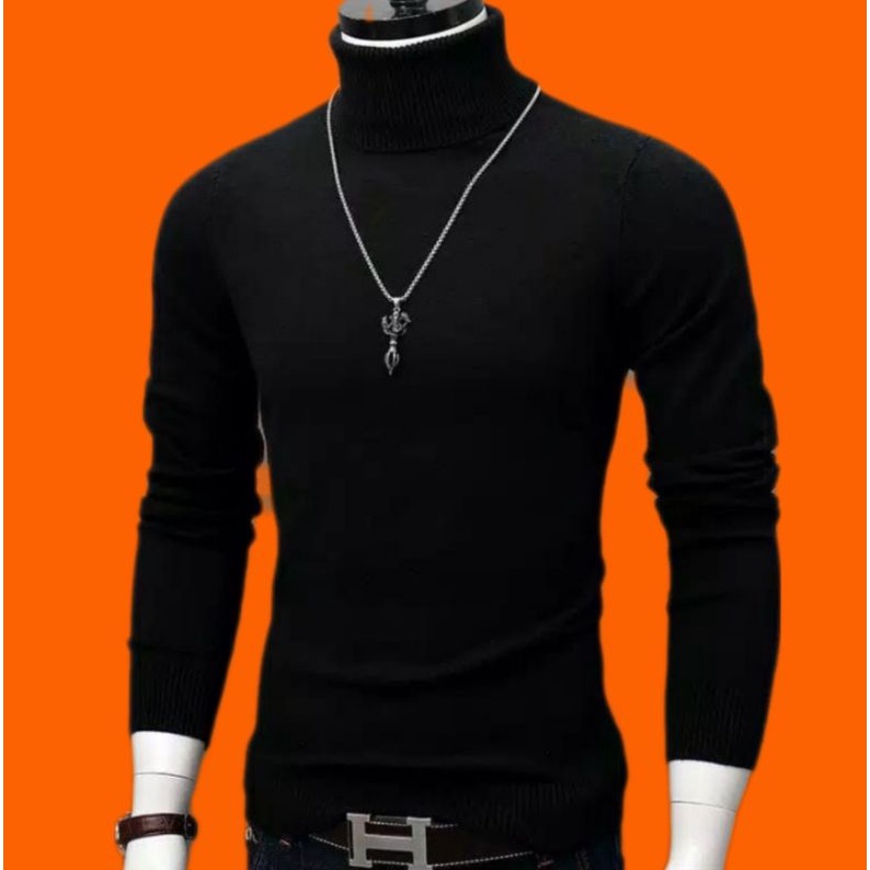 Kaos Polos Distro korea turtleneck pria terlaris