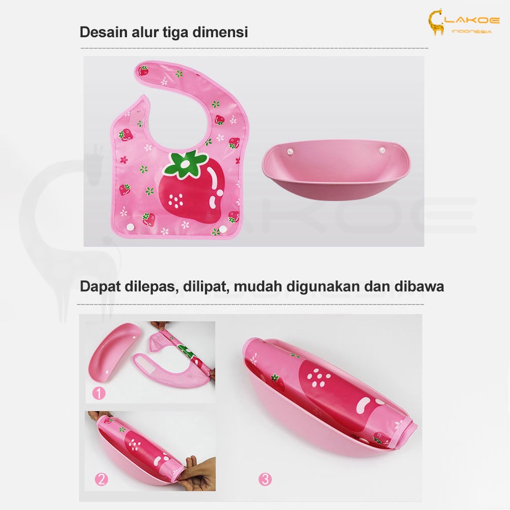 LAKOE celemek makan bayi EVA slaber bib bayi waterproof