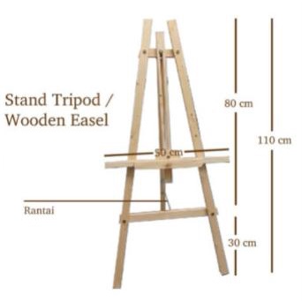 

TERBARU! Stand Tripod / Penyangga Kaki / Wooden Easel Kanvas Lukis Non COD