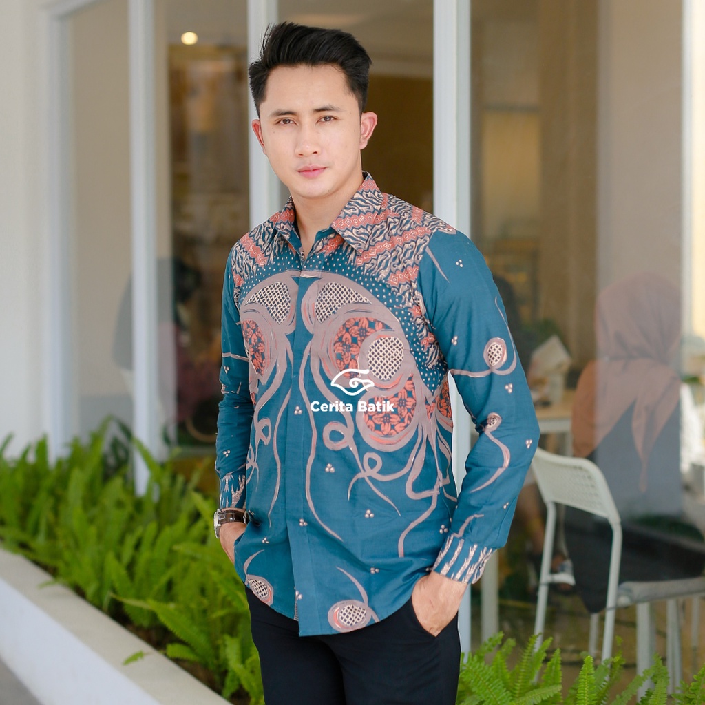 JATAYU BATIK KEMEJA KERJA LENGAN PANJANG SLIMFIT MODERN || Cerita Batik