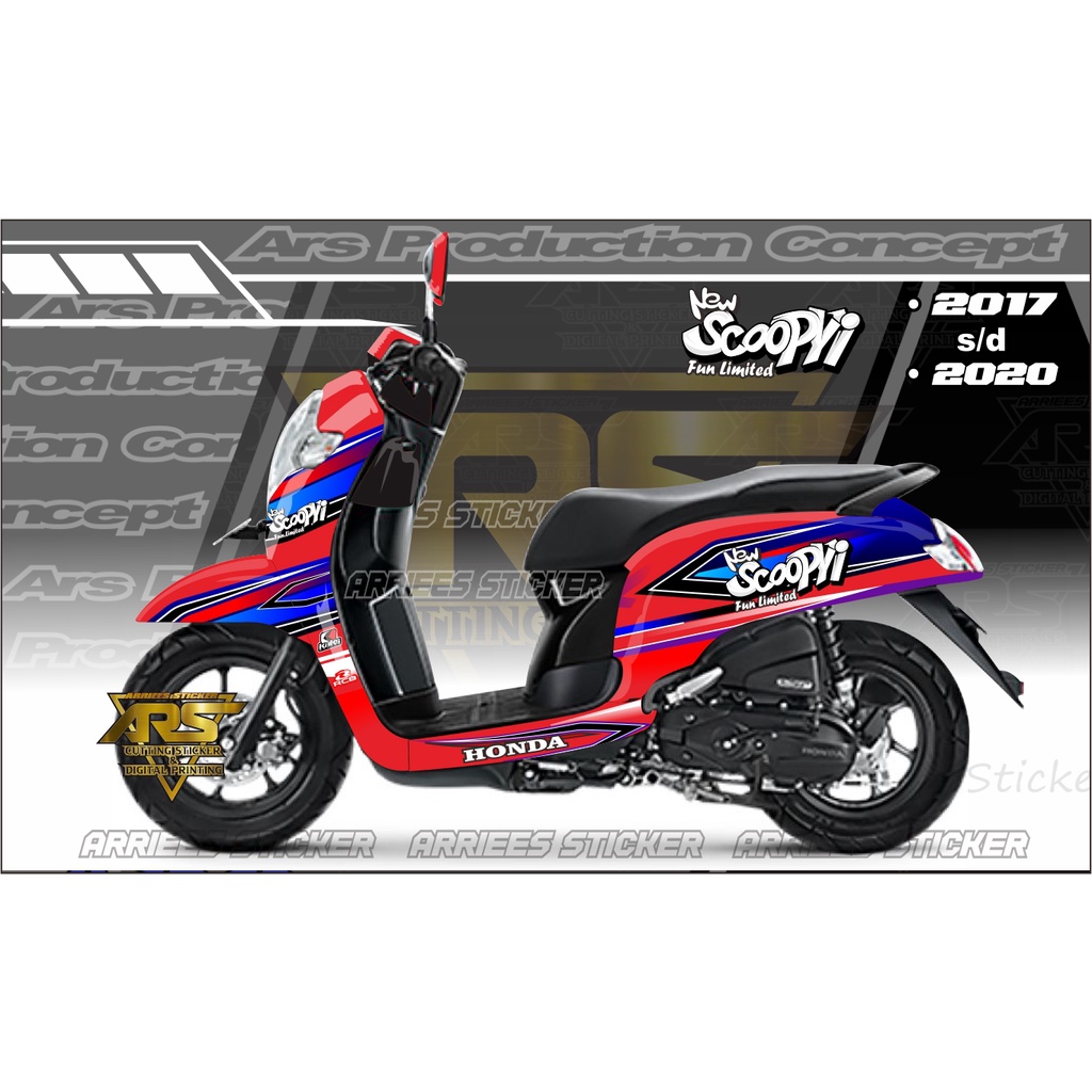 DECAL STICKER SCOOPY STYLISH FULL BODY 2020 DECAL SCOOPY 2017 . 2018 . 2019 . 2020 FULL BODY