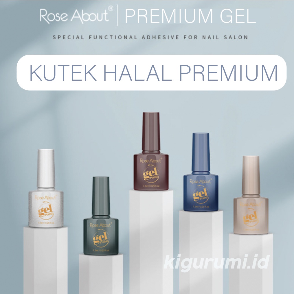 (146-226) Kutek Gel Halal 7.3 ml ROSE ABOUT Kutek Premium Naked Ice Cream  Cat Kuku UV Polish KU045