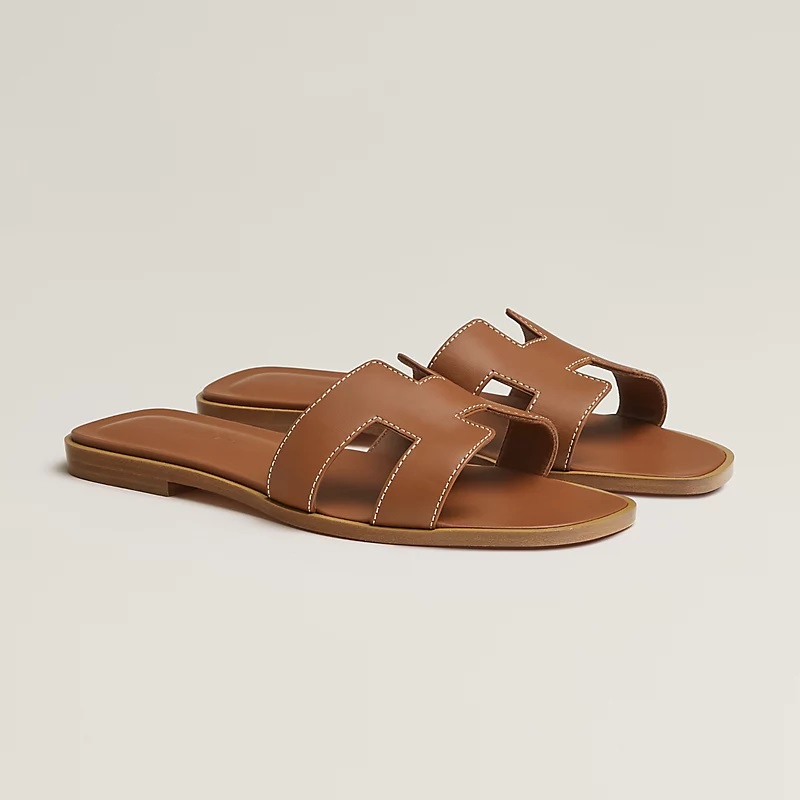 Hrmes Oran Sandals Gold 100% Original