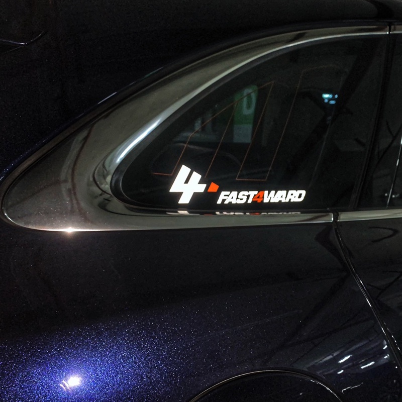 JDM FAST4WARD Stiker Balap Garis Lurus Stiker Mobil Kaca Depan Pintu Bumper Body Decoration Midnight Decal Untuk Honda