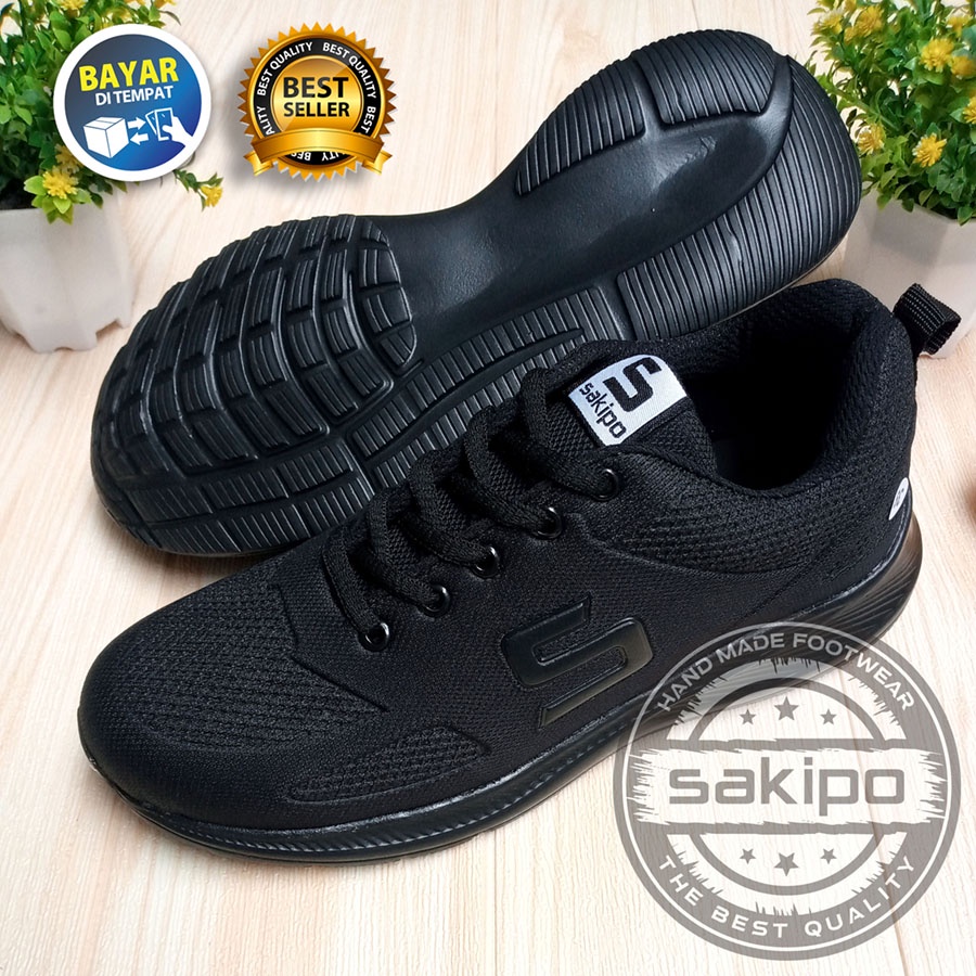 PROMO BTS KEMBALI SEKOLAH !! SEPATU SEKOLAH HITAM POLOS MEREK SAKIPO SD SMP SMA SMK KULIAH UKURAN 36-43 / SEPATU BERTALI ANAK SEKOLAH WARNA HITAM / SAKIPO