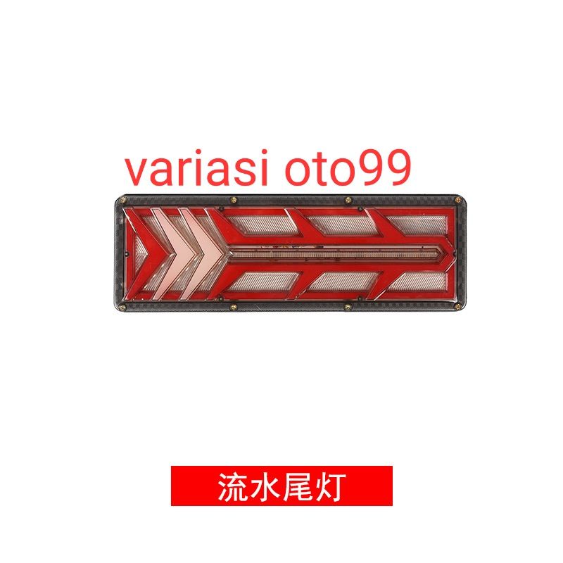 HARGA 1 Pasang Lampu StopLamp variasi Rem Belakang LED Runing Mobil Truck Truk model Panah  24Volt