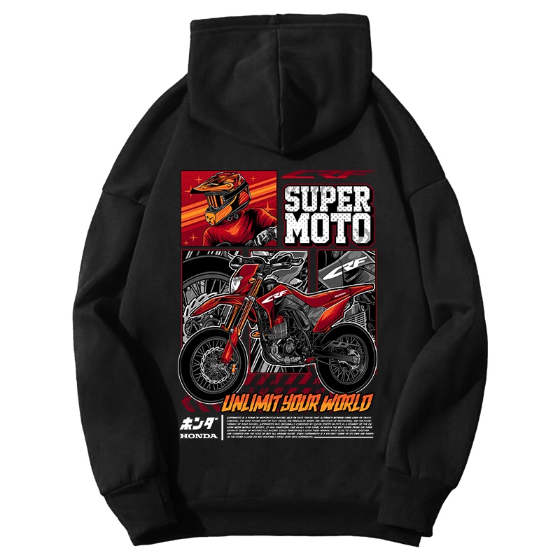 HOODIE FLEECE SUNMORI SUPERMOTO HONDA CRF 150L BANGKAOS