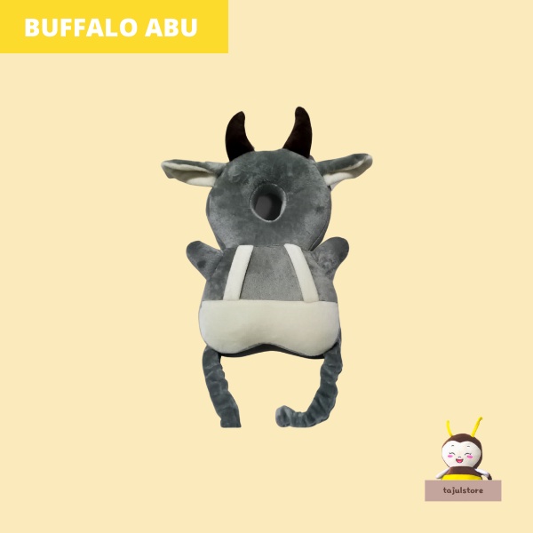 Bantal Pelindung Kepala Bayi Buffalo Abu+Strap