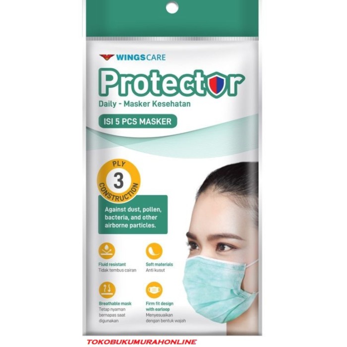 

WINGS CARE PROTECTOR MASKER ISI PCS / MASKER WINGS CARE 3PLY