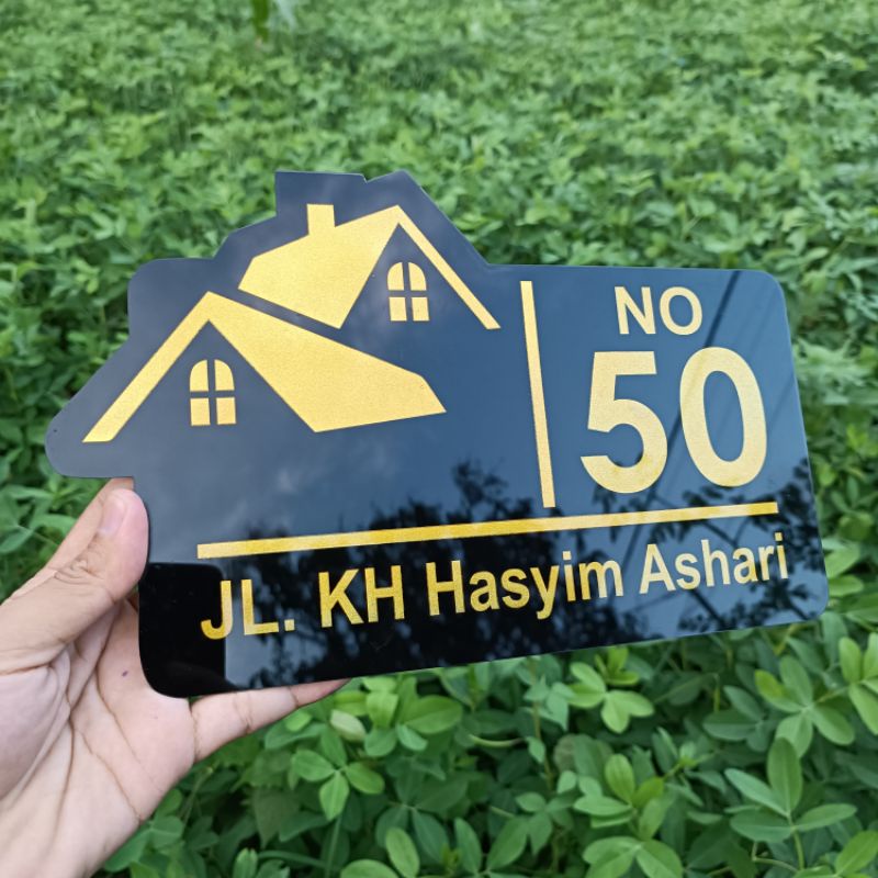 CUSTOM NOMOR RUMAH AKRILIK  30X19 CM/ ACRYLIC / PAPAN NOMER RUMAH MINIMALIS NOMOR VILLA NOMOR PERUMAHAN KOST