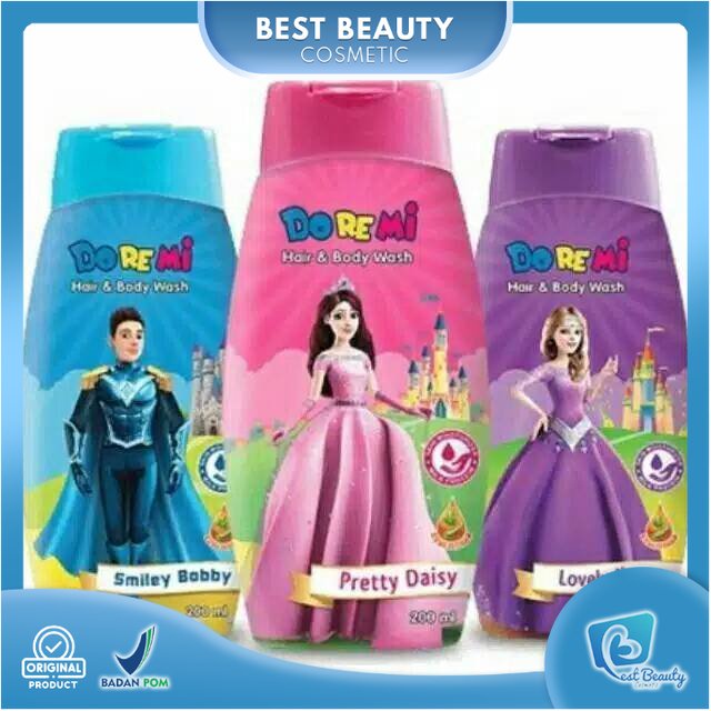 ★ BB ★ Doremi Hair &amp; Body Wash 200ml - Sabun Mandi Cair