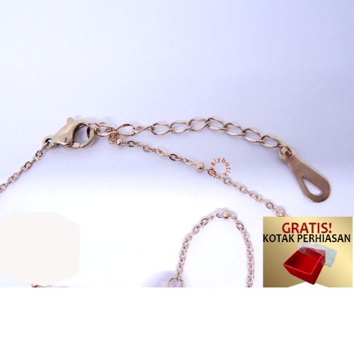 PROMO GRATIS KOTAK PERHIASAN - Kalung Titanium Anti Karat  Kalung Mona Kupu Rantai Biji Lada New - Lovelybutik