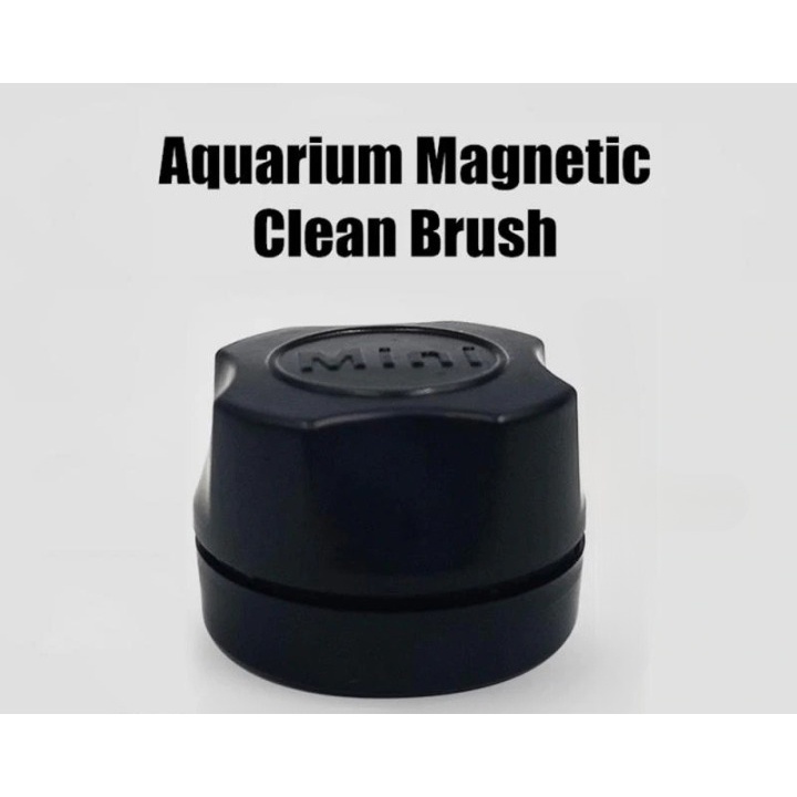 Sikat Kaca Pembersih Lumut Kerak Kaca Aquarium Aquascape Magnet Cleaner - Black