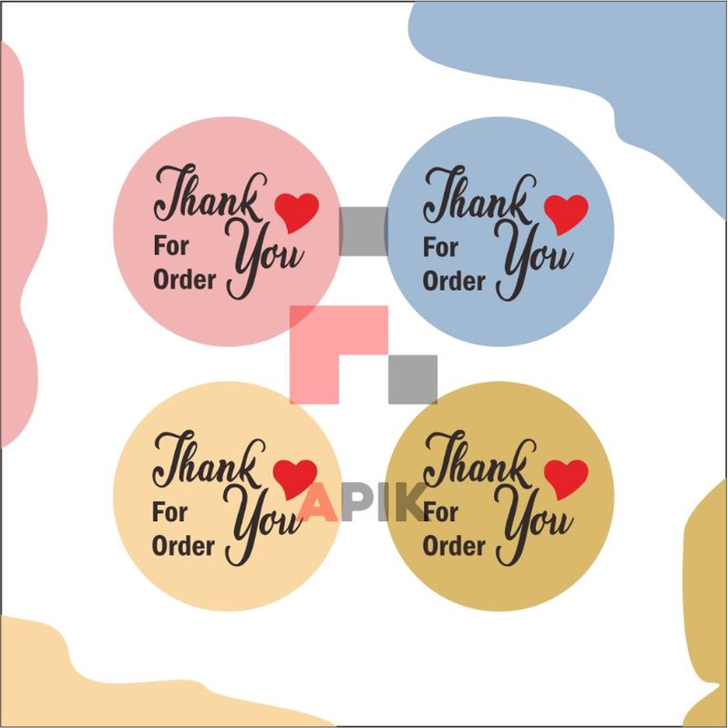 

Stiker Label Terimakasih | Desain suka-suka ukuran 4 cm plus cutting