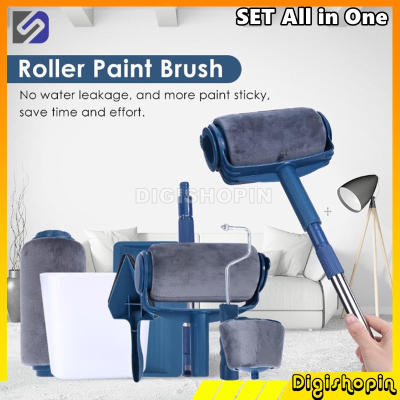 Set Kuas Roller Cat Tembok 8 in 1 Alat Cat Tembok Kuas Cat Tembok