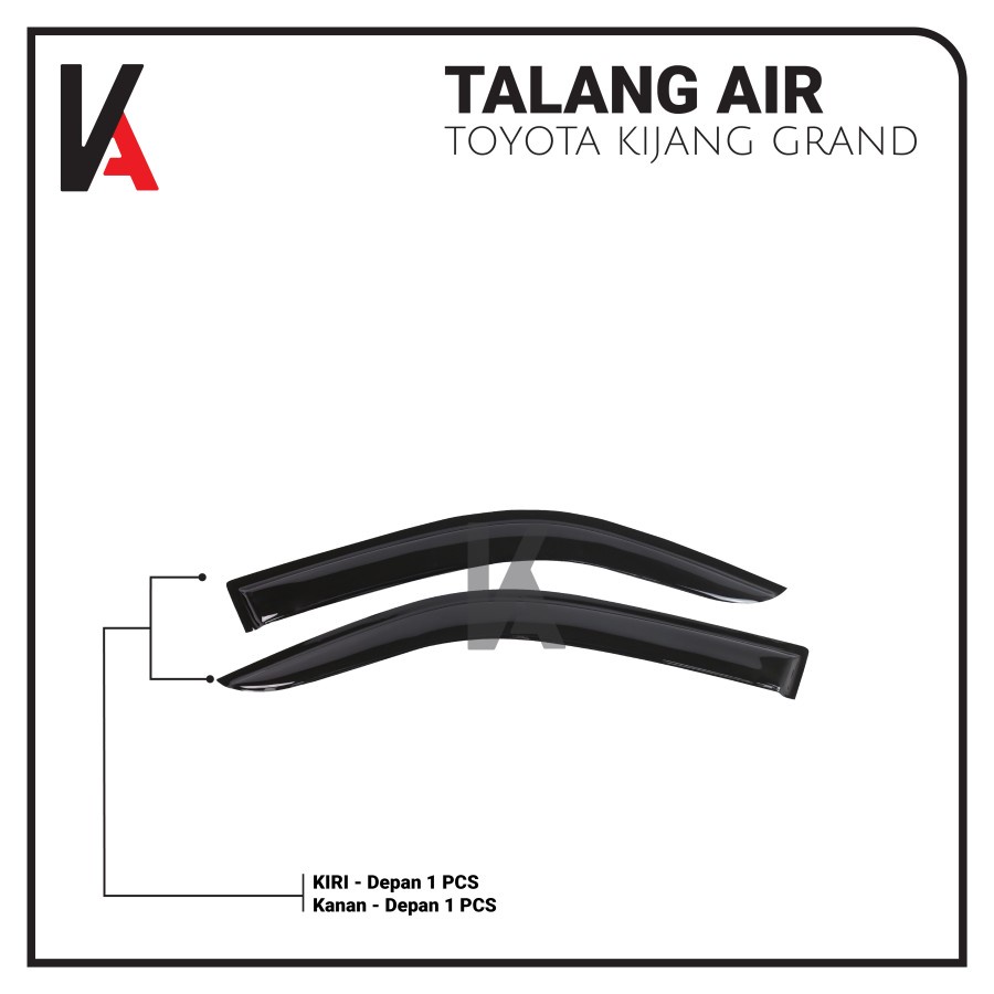 TALANG AIR PINTU MOBIL TOYOTA KIJANG GRAND MODEL SLIM 2 PINTU HITAM