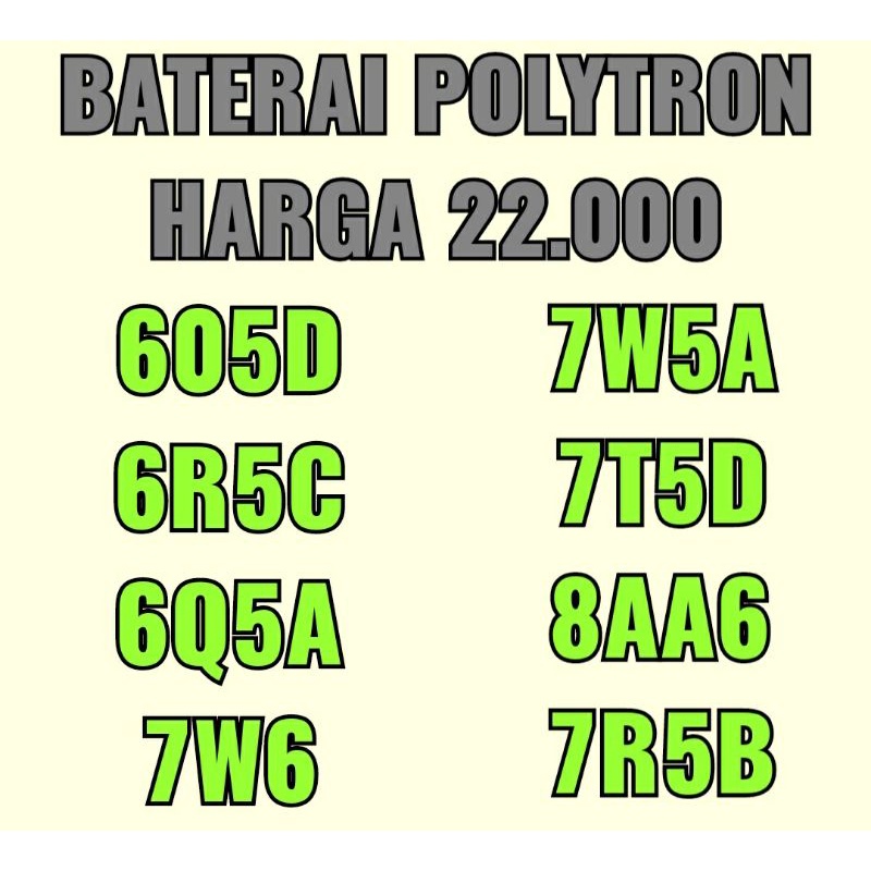 BT BATERAI POLYTRON 7W5A 605D 7T5D 6Q5A 6R5C 8AA6 7R5B 7W6 BT BATERAI POLYTRON 7R5B BT BATERAI POLYTRON 7W6 BT BATERAI POLYTRON 8AA6 BT BATERAI POLYTRON 6R5C BT BATERAI POLYTRON 7T5D BT BATERAI POLYTRON 605D BT BATERAI POLYTRON 6Q5A BT 7W5A