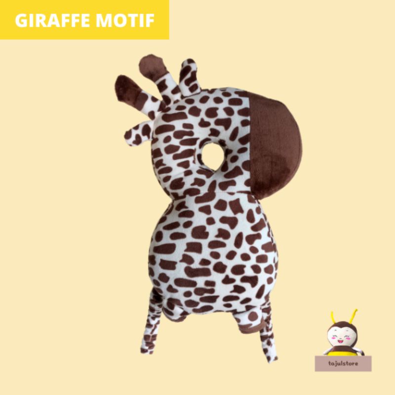 Bantal Pelindung Kepala Bayi Giraffe Motif+Strap