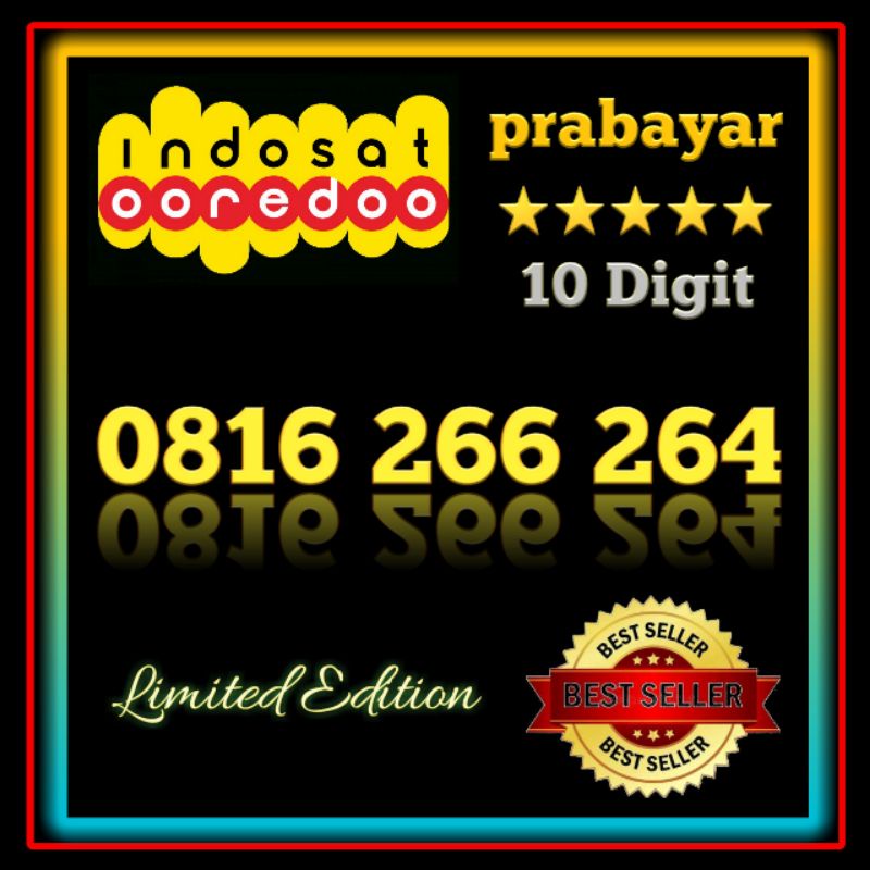 Nomor cantik special Indosat 10 Digit prabayar exclusive berkualitas limited edition