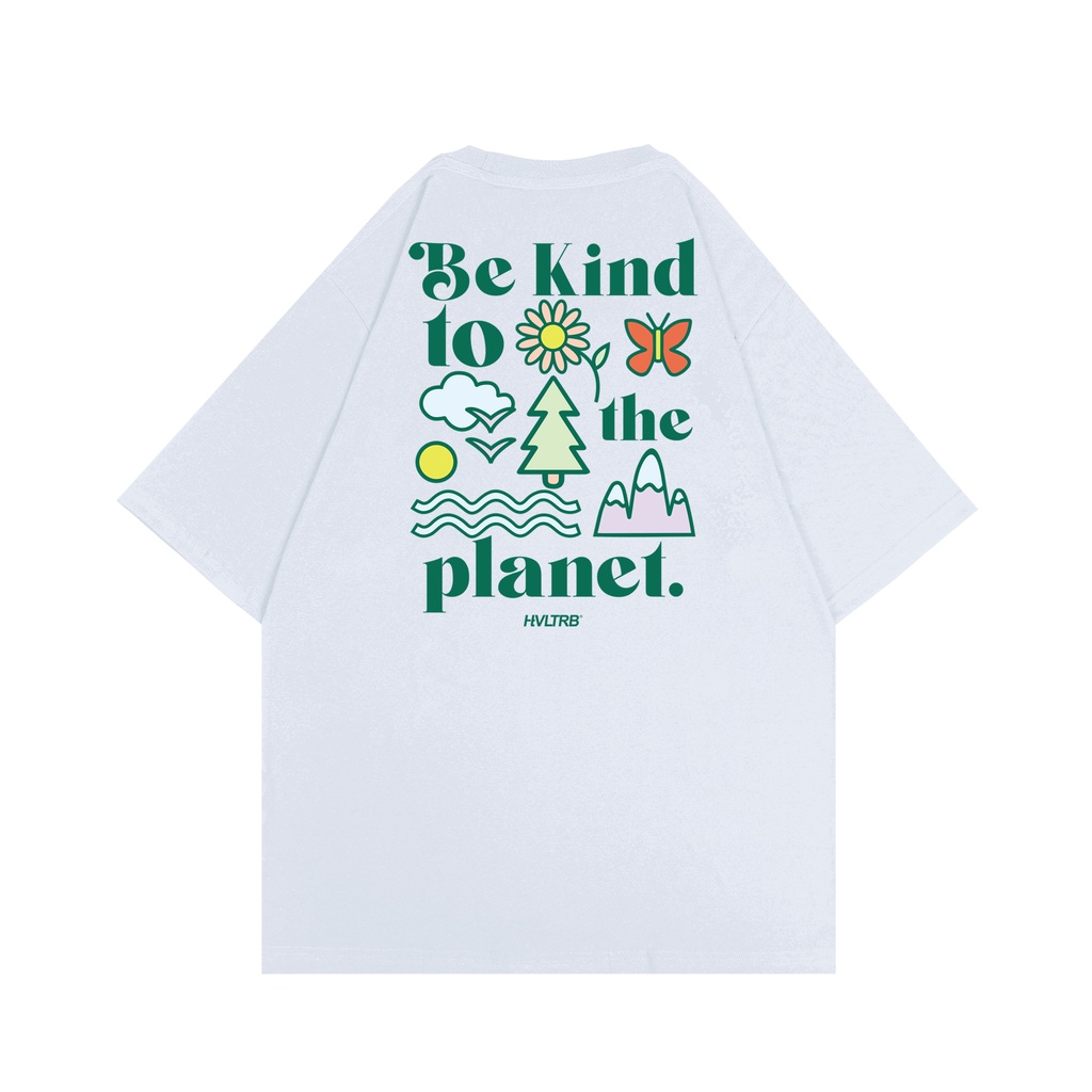 Heuvel Tribe T-Shirt Be Kind White Kaos Pria Kaos Distro Cowok Tsh 2208.1180 Ant