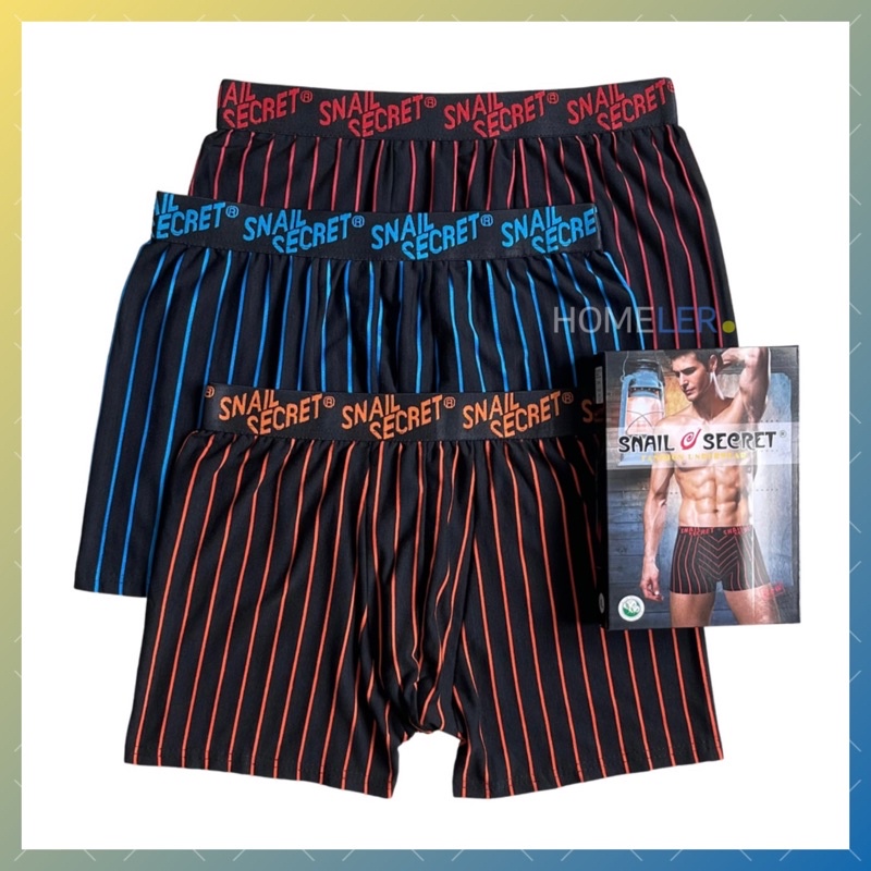 Celana Dalam Pria (1 Box Isi 3 Pcs) / Celana Dalam Pria Boxer Motif / Sempak Boxer Pria Dewasa