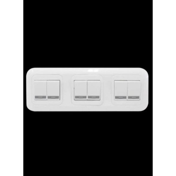 saklar sakelar panasonic 6gang 6 gang 6 switch putih silver hitam