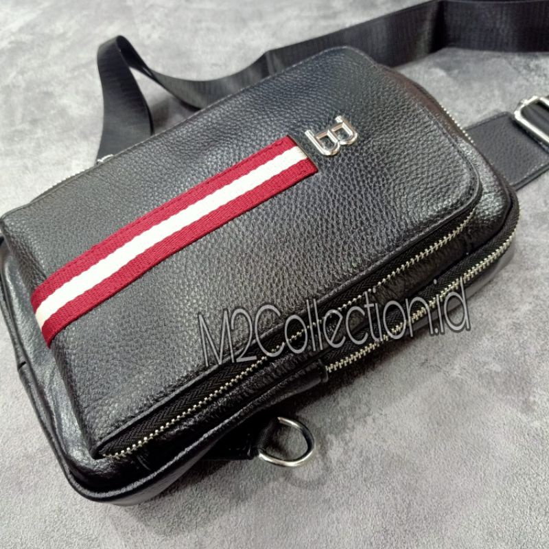 Slingbag Bally Leather Bodybag Tas Selempang Kulit Asli Premium Quality