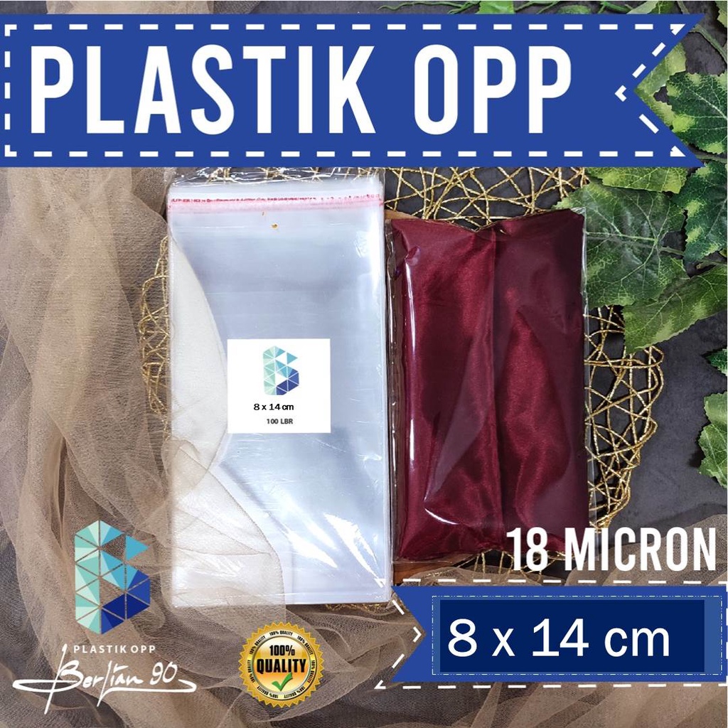 Jual 8x14 Cm Plastik Opp Seallem Tebal 18 Mic Asli Plastik Kemasan Kue Roti Bolu 0550